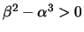 $ \beta^2 - \alpha^3 > 0 $