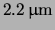 $ \unit{ 2.2 }{ \micro\meter }
$