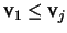 $ \mathprm{v}_1
\leq \mathprm{v}_j $