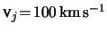 $ \mathprm{v}_j \! = \! \unit{ 100 }{ \kilo\meter
\usk \reciprocal\second } $