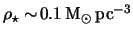 $ \rho_\star
\sim \! \unit{ 0.1 }{ M_\odot \usk pc\rpcubed } $