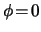 $ \phi \! = \!
0 $