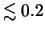 $ \lesssim
0.2$
